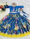 OC 227 Heavy Chinon Silk With Embroidery Work Lahenga With Choli Dupatta Girls Wear Kids Wholesalers In Delhi